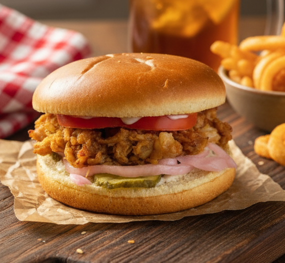 BBQ rebitud liha burger